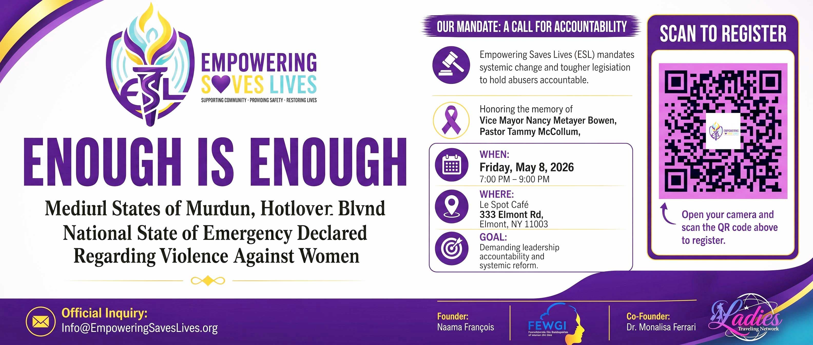 National State of Emergency Declared Regarding Violence Against Women